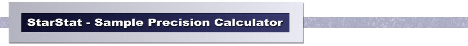 StarStat - Sample Precision Calculator